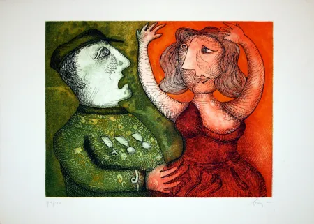 Grabado Baj - Generale con la sua favorita