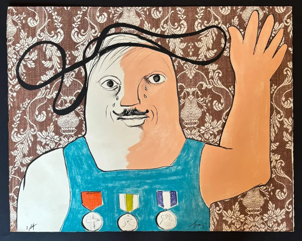 Litografía Baj - Guillaume de Gouffier