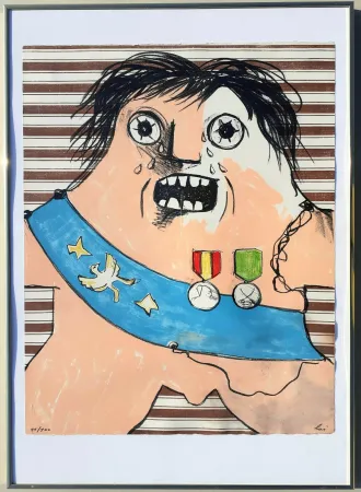 Litografía Baj - Il maresciallo di Sassonia