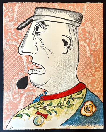 Litografía Baj - Le grande Charles
