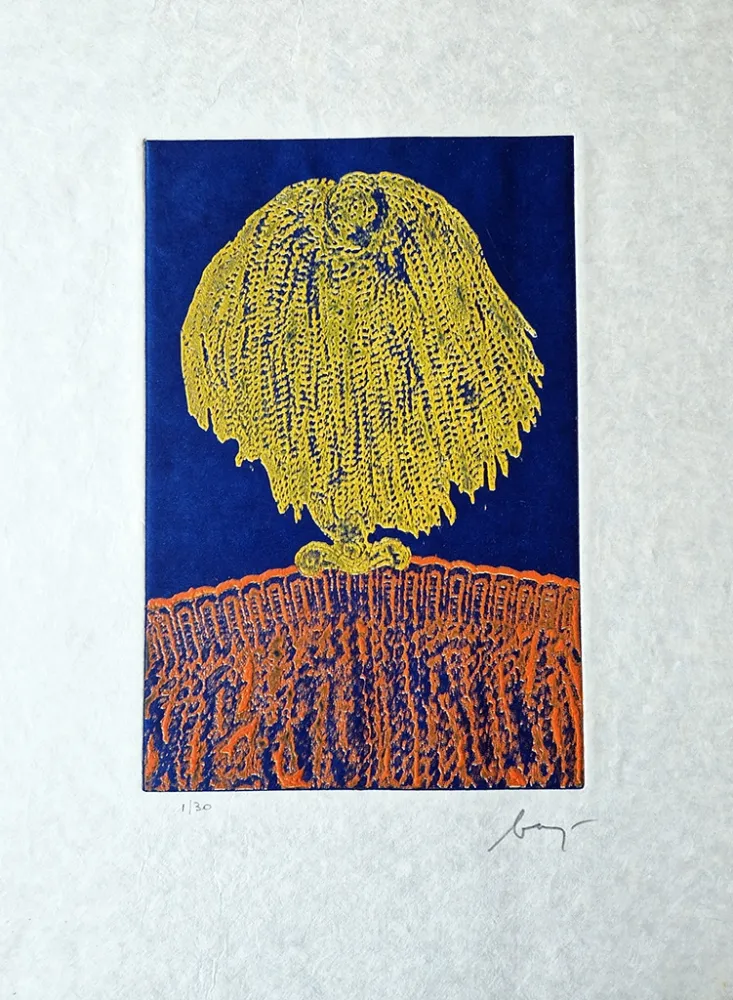 Aguafuerte Baj - Le lièvre de la lune