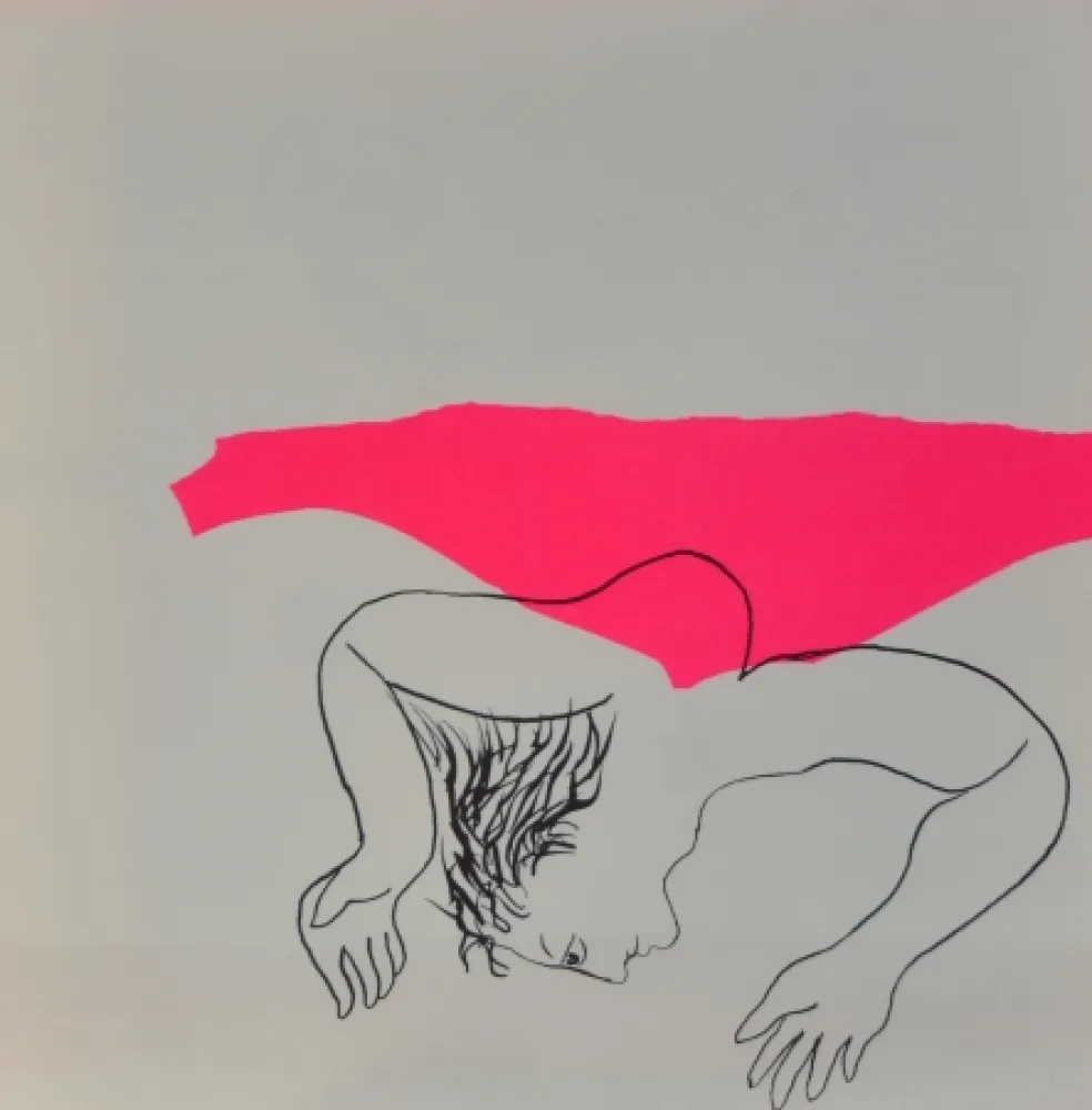 Litografía Baj - Les drogués