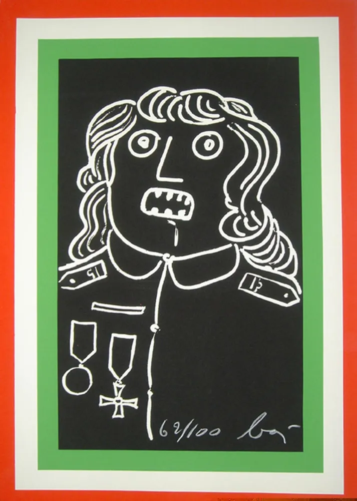 Múltiple Baj - Manifesto per la mostra Enrico Baj, Palazzo dei Diamanti, Ferrara