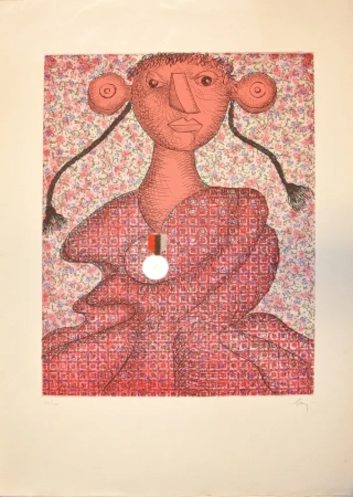 Grabado Baj - Marguerite d'Angouleme, Reine de Navarre