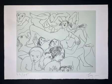 Grabado Baj - SADE IN ITALY – complete folder with 8 erotic etchings