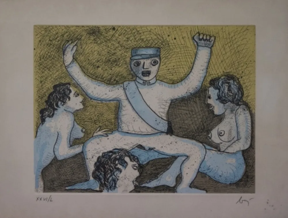 Litografía Baj - Senza titolo