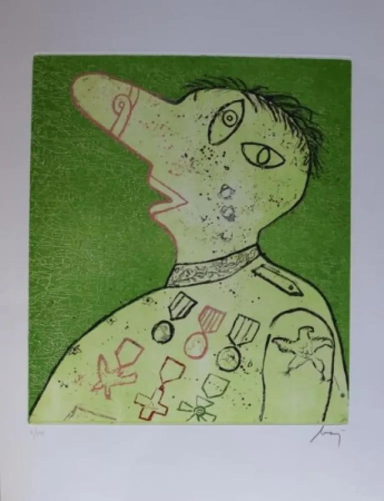 Aguafuerte Baj - Suwarow Rymnisky durante la campagna di Russia