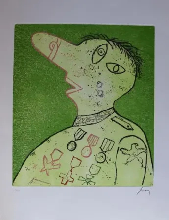 Aguafuerte Baj - Suwarow Rymnisky durante la campagna di Russia