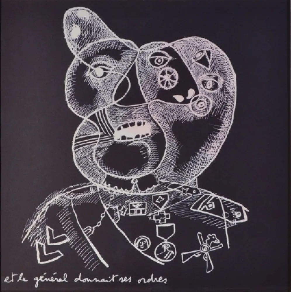 Litografía Baj - Testa di Generale