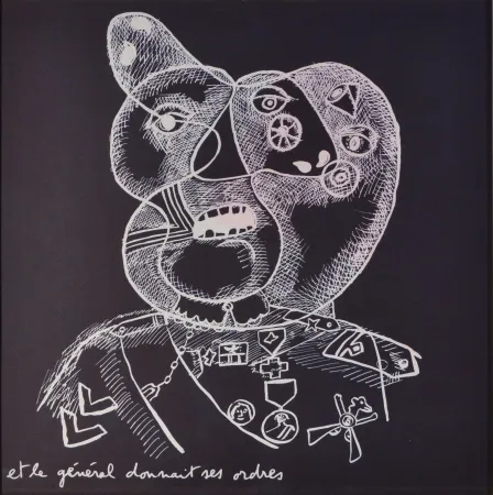 Litografía Baj - Testa di Generale