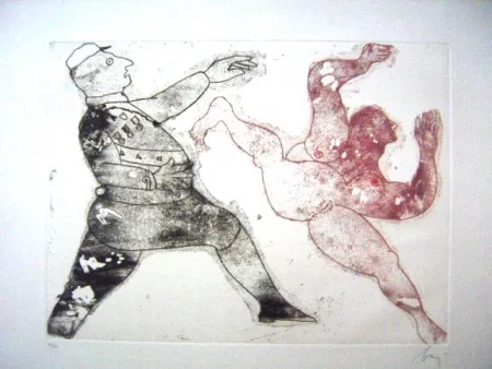 Aguatinta Baj - Viol du General