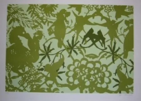 Litografía Baker - Feuillages 1