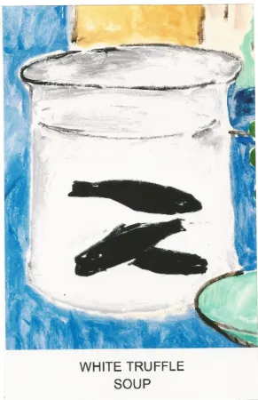 Serigrafía Baldessari - Eight Soups: White truffle soup