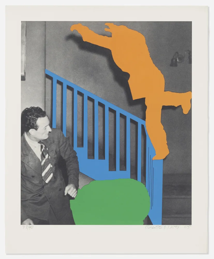 Múltiple Baldessari - Two Figures: One Leaping, One Reacting