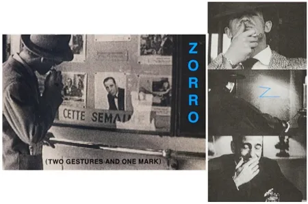 Litografía Baldessari - Zorro (Two Gestures and One Mark)