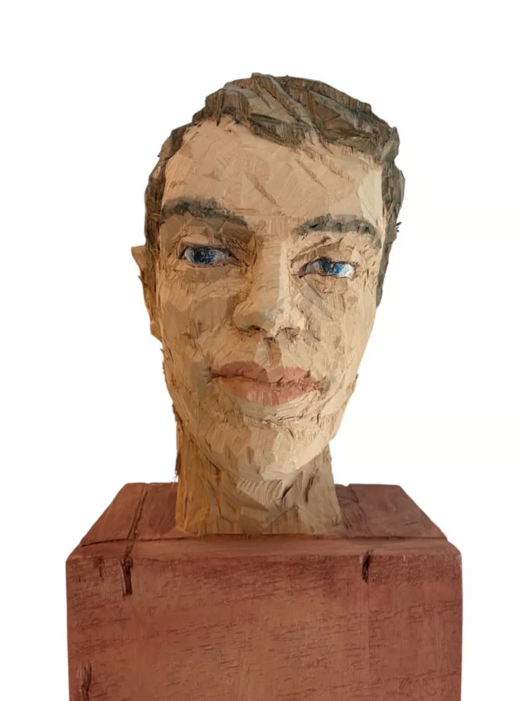 Grabado En Madera Balkenhol - Kopfsäule Mann