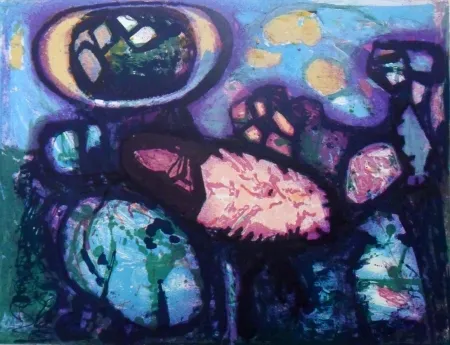 Litografía Balle - Gloedende vaekst (Glowing growth)