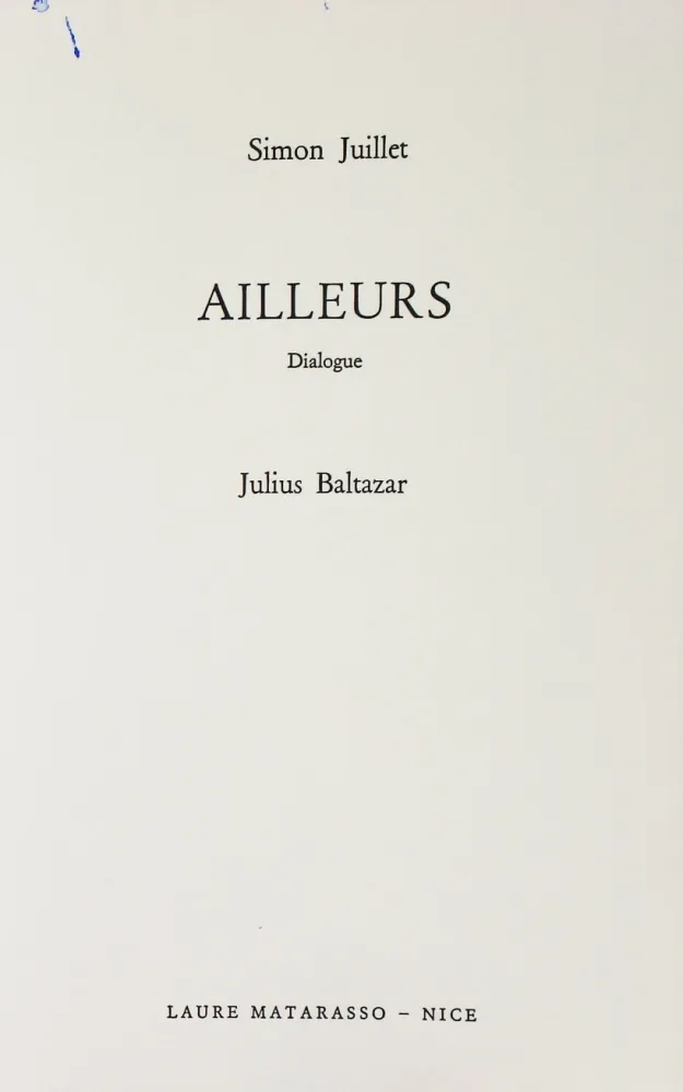 Libro Ilustrado Baltazar - Ailleurs