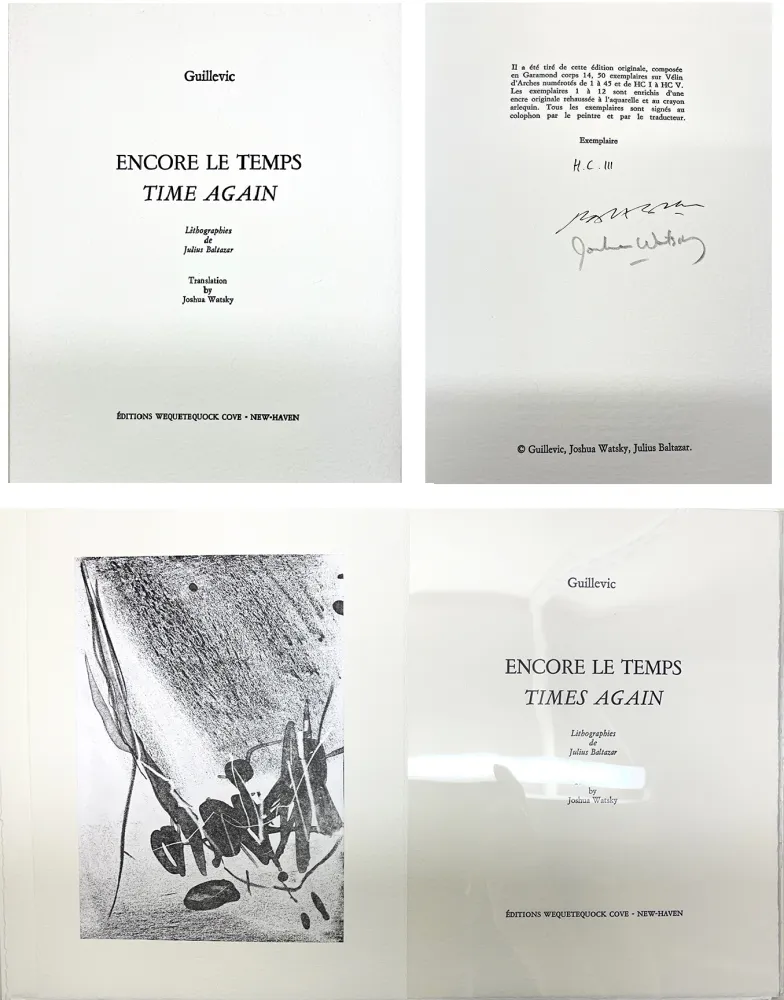 Libro Ilustrado Baltazar - Guillevic : ENCORE LE TEMPS / TIME AGAIN