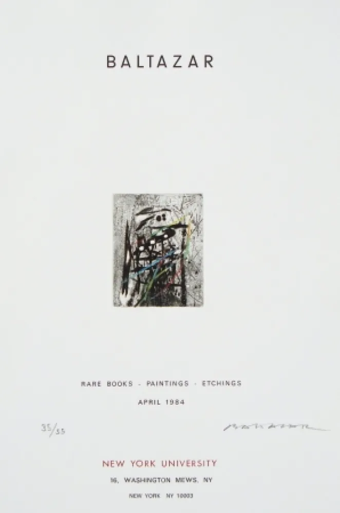 Aguafuerte Baltazar - Sans titre