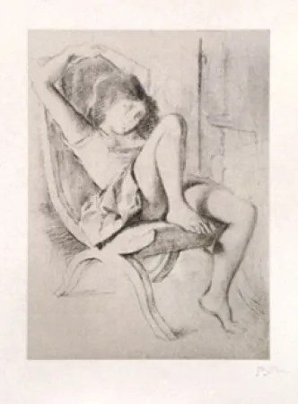 Litografía Balthus - JEUNE FILLE
