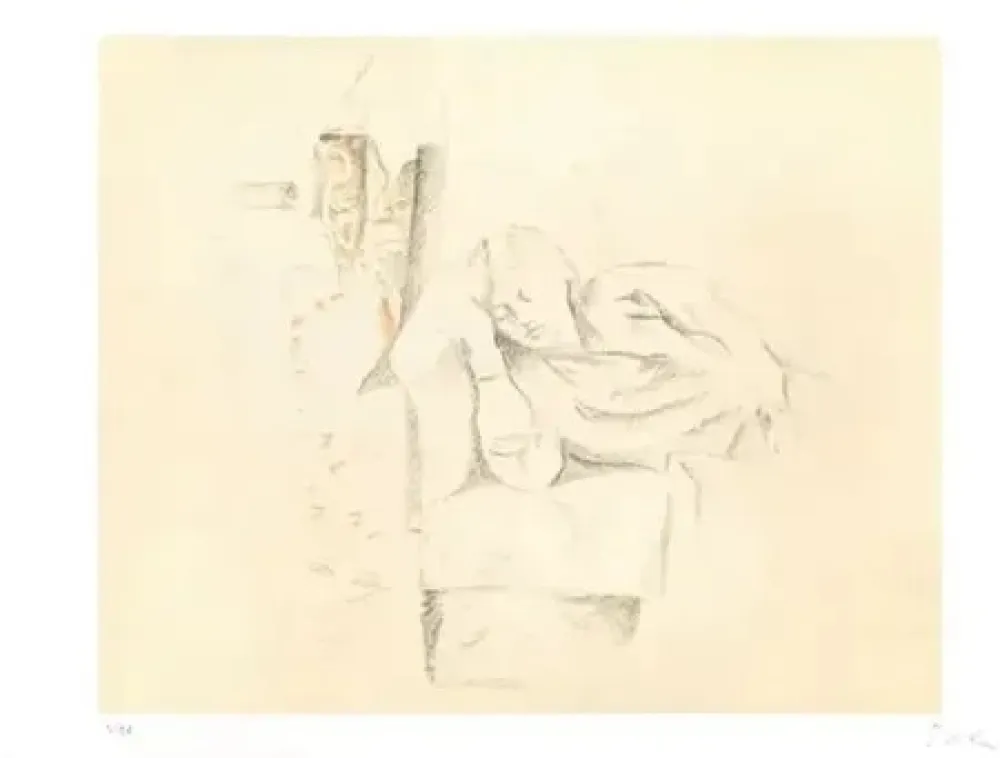 Litografía Balthus - Jeune fille endormie 