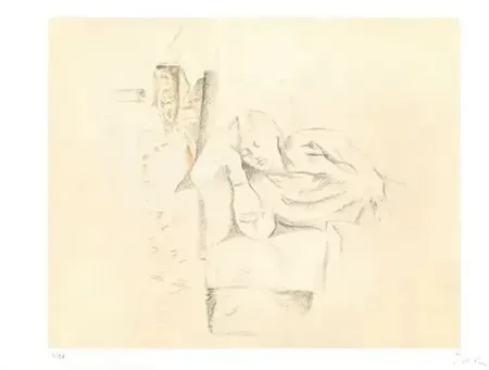 Litografía Balthus - Jeune fille endormie 