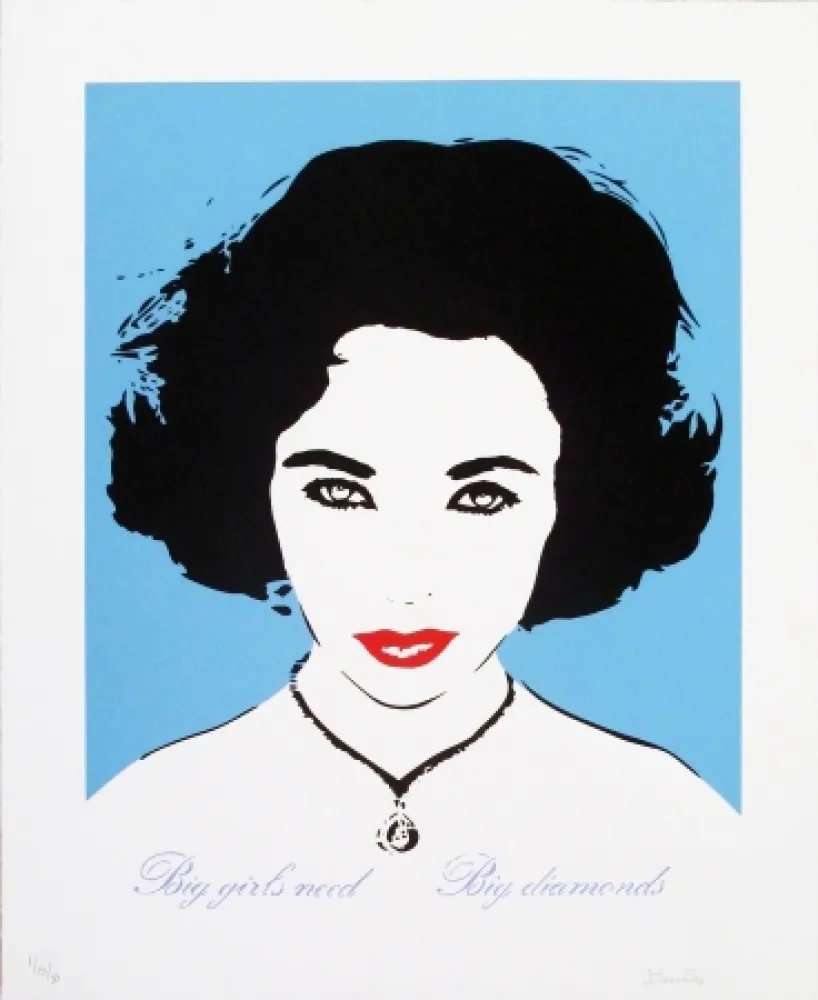 Serigrafía Bambi - Liz Taylor (Light Blue)