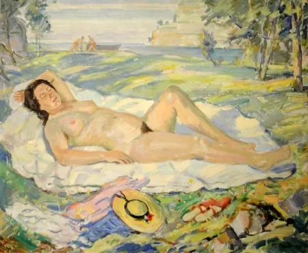 Sin Técnico Bandi - (Liegender Akt in südlicher Landschaft)