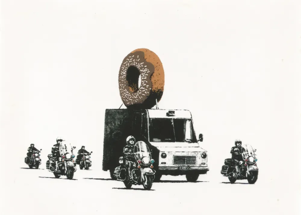 Serigrafía Banksy - Donut (brown)