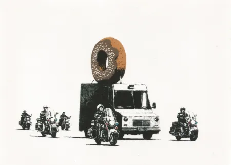 Serigrafía Banksy - Donut (brown)