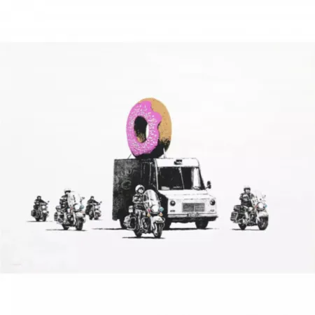 Serigrafía Banksy - Donuts - Strawberry