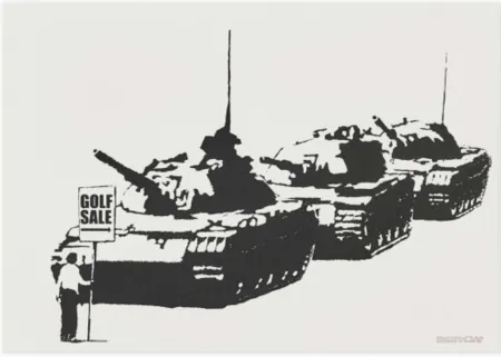 Serigrafía Banksy - Golf Sale (Unsigned)