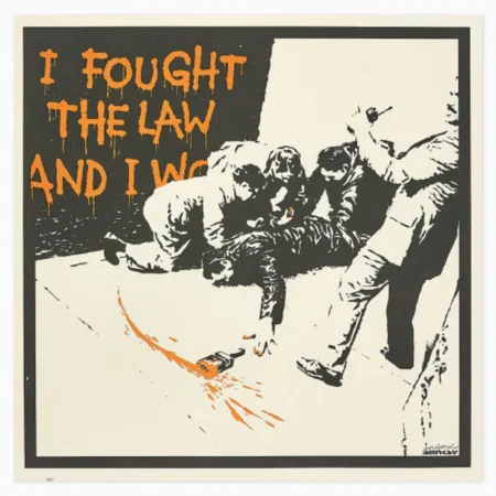 Serigrafía Banksy - I Fought The Law, 2004
