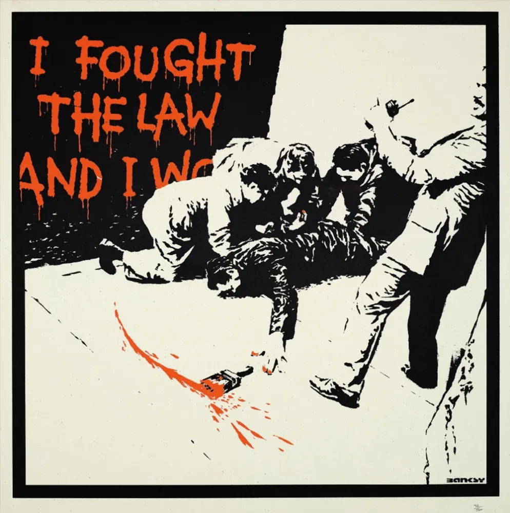 Serigrafía Banksy - I FOUGHT THE LAW