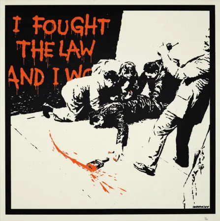 Serigrafía Banksy - I FOUGHT THE LAW