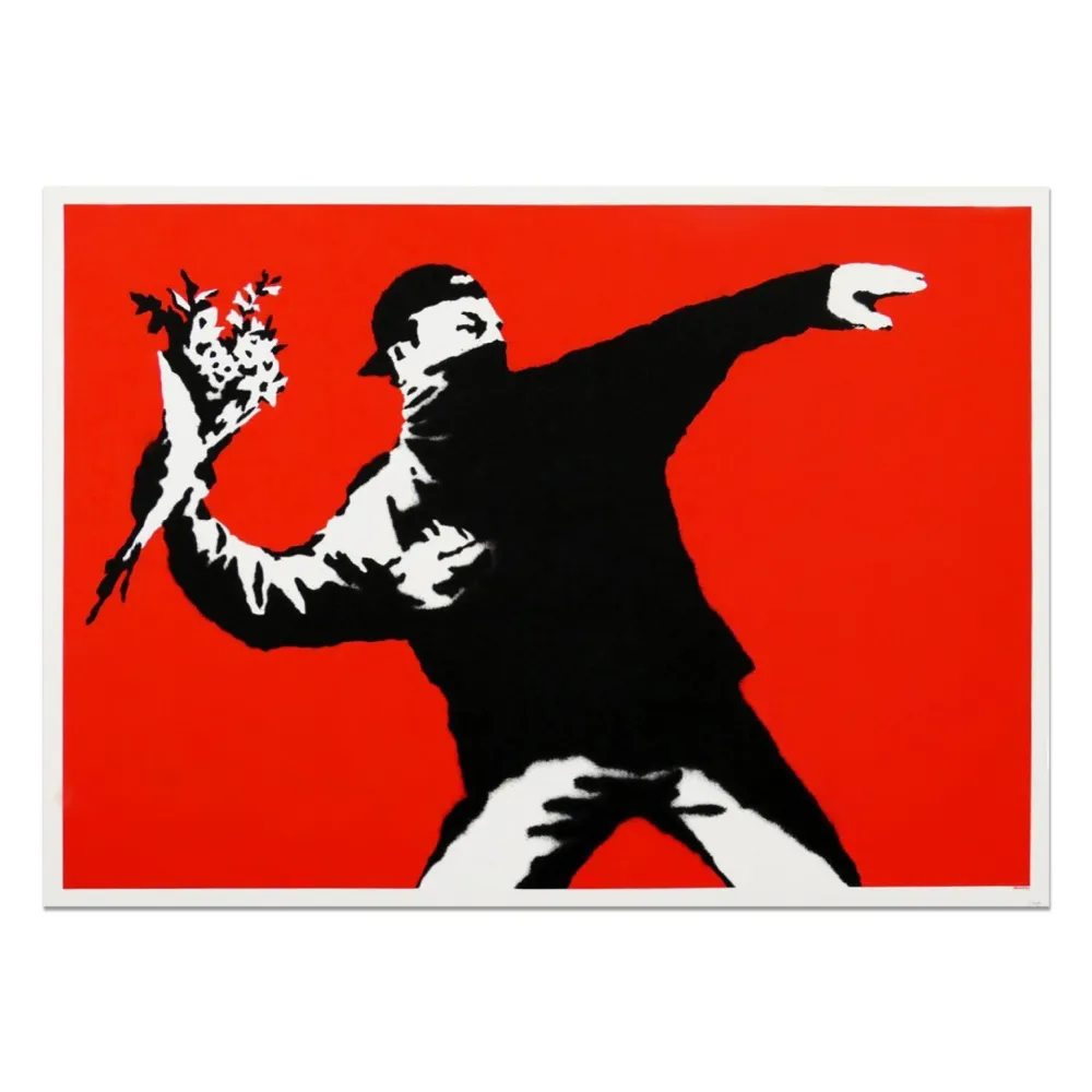 Serigrafía Banksy - Love is in the Air