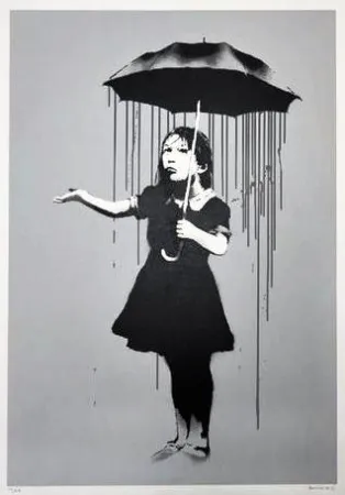 Serigrafía Banksy -  Nola Grey Rain