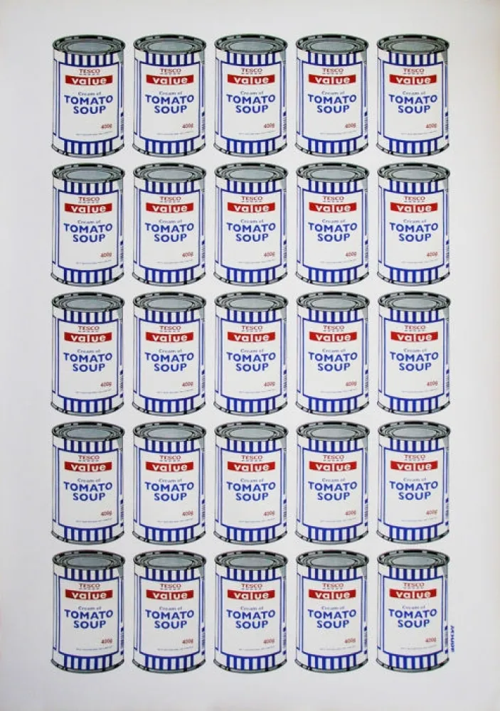 Litografía Banksy - Tesco Soup Can