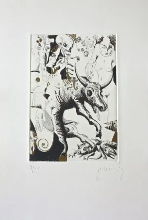 Grabado Barbera - Agonia