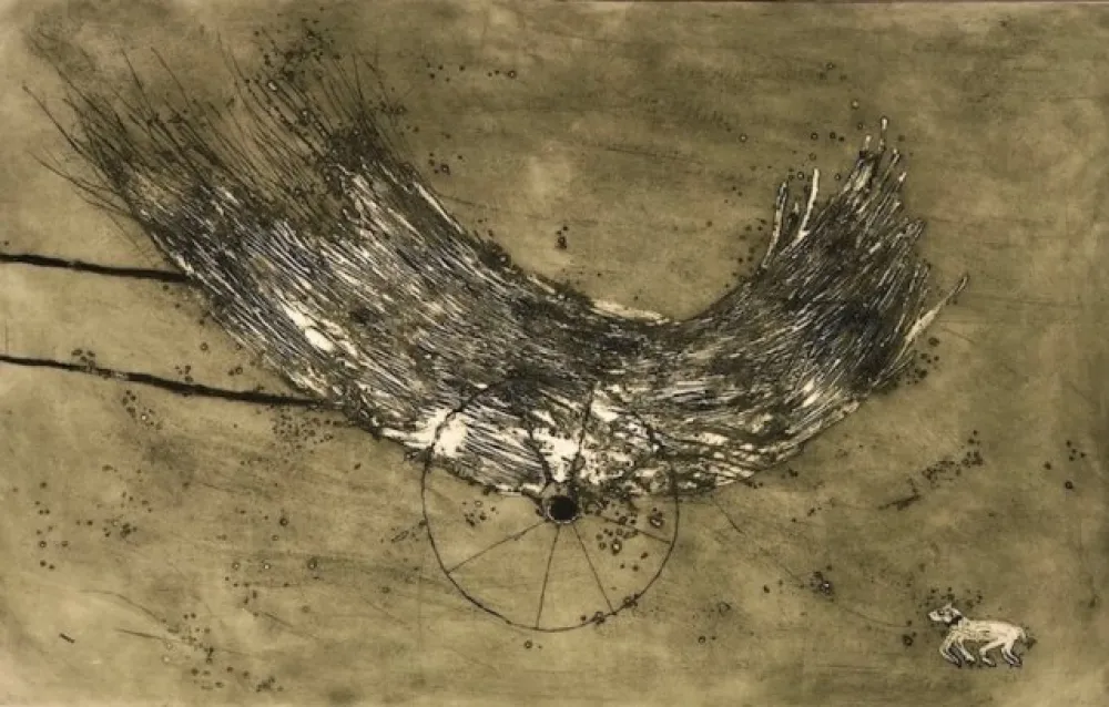 Aguafuerte Y Aguatinta Barcelo - La Charette de foin