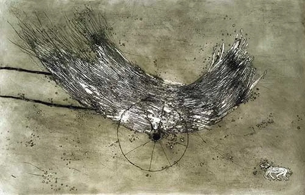 Grabado Barcelo - La charette de foin