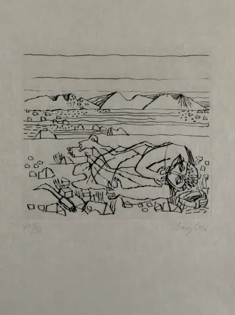 Grabado Bargheer - Der Gast