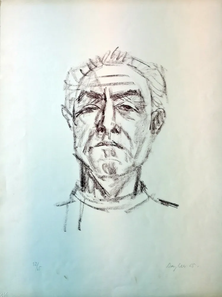 Litografía Bargheer - Selbstbildnis