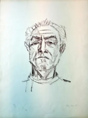 Litografía Bargheer - Selbstbildnis