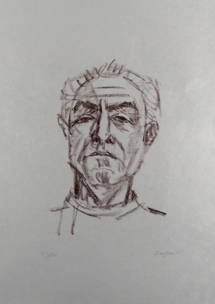 Litografía Bargheer - Selbstbildnis