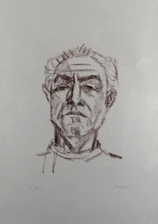 Litografía Bargheer - Selbstbildnis