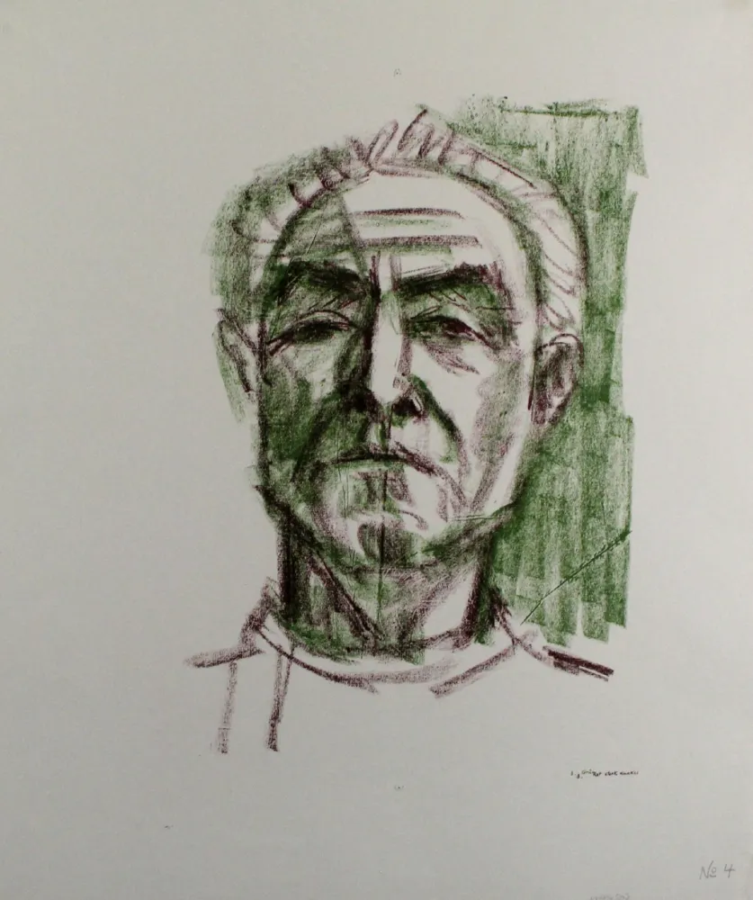 Litografía Bargheer - Selbstbildnis