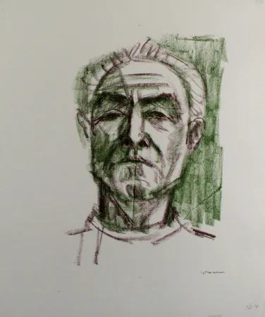 Litografía Bargheer - Selbstbildnis