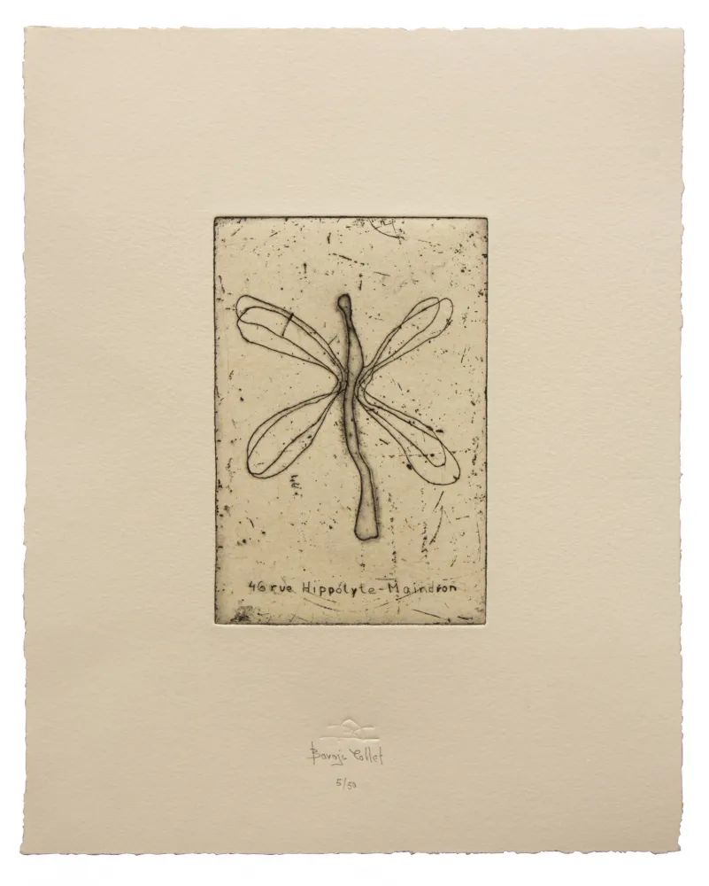 Aguafuerte Baroja-Collet - 46 Rue Hippólyte-Maindron